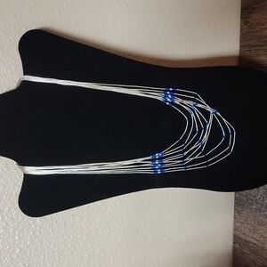 Sterling silver multi-string necklace